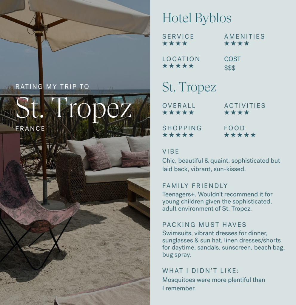 St. Tropez itinerary review